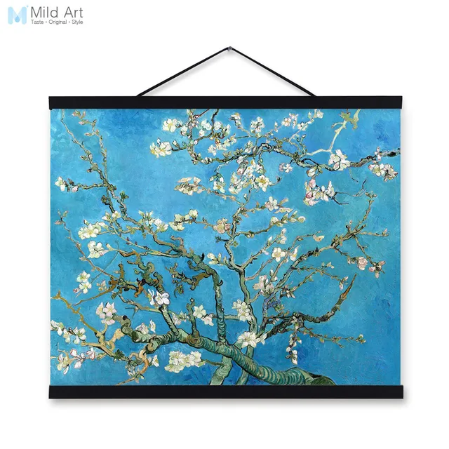 vincent van gogh famous blue modern impressionist flowers poster