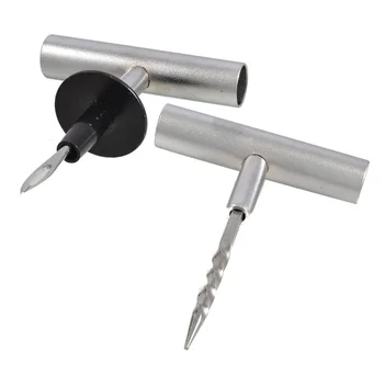 

Car Auto Tubeless Tire Repair Kits Rasper Needle Tool Silver Tone 2 Pcs