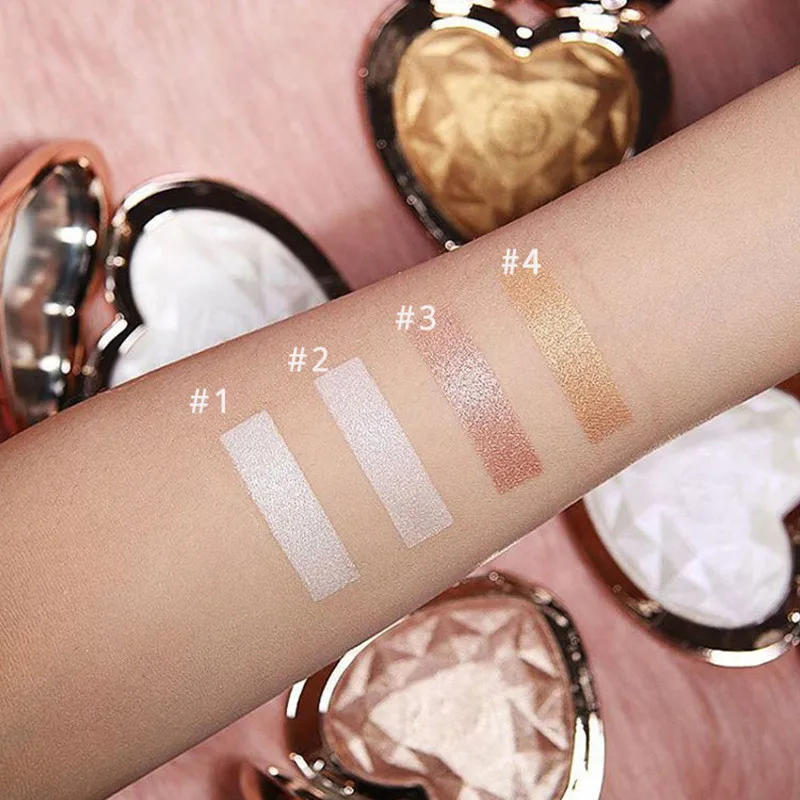 

New Bronze Highlighter Facial Makeup Contour Illuminator Powder Palette Flash Bright Skin Color High Pigment Cosmetics