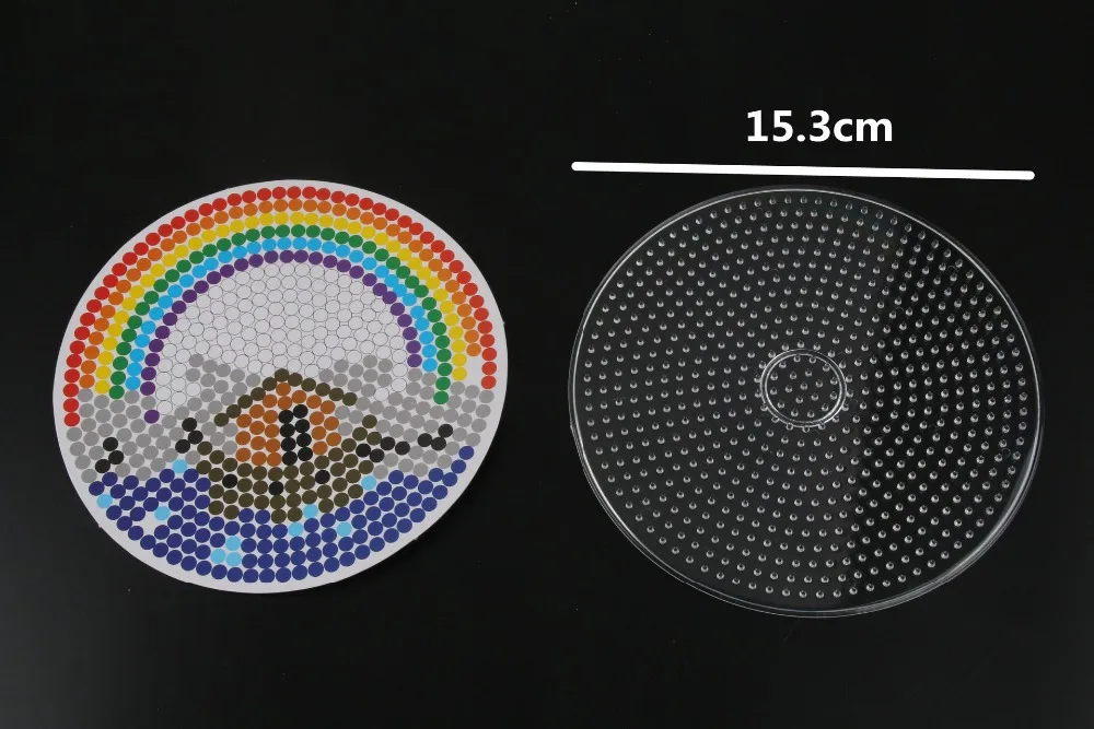 9 шт./лот 5 мм Хама бусины шаблон с Colore бумага пластик трафарет головоломки Perler бусины Diy Прозрачная форма головоломки Pegboard