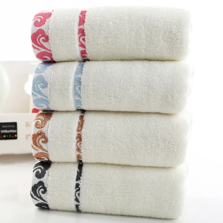 

High quality, thick gift, pure cotton towel, cloud embroidery, printed logo towel wholesale.