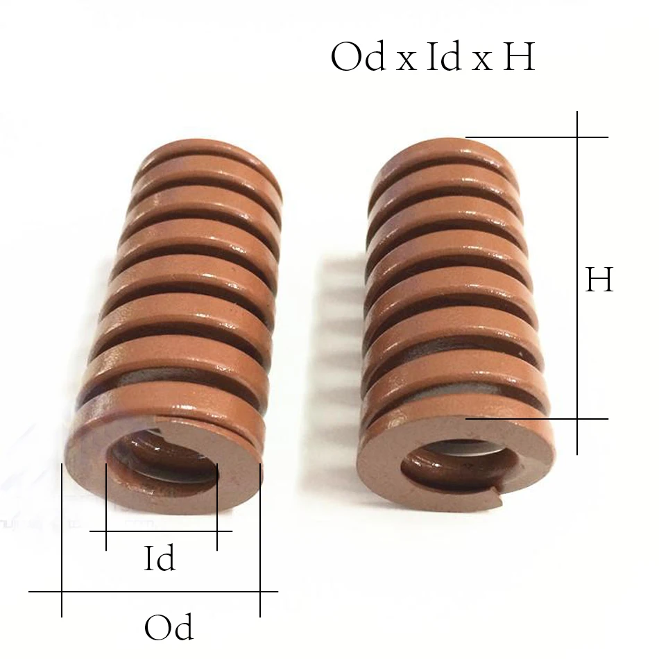 Od 16 мм Id 8 мм, H20-65, сверхпрочная штампованная пружина. Коричневый
