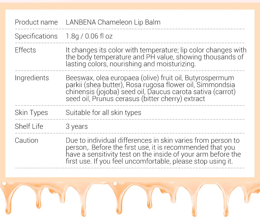 LANBENA Lip Balm Chameleon Lipstick Lip Plumper Lips Mask Moisturizing Nourishing Anti Wrinkle Reduce Fine Line Makeup Lips Care