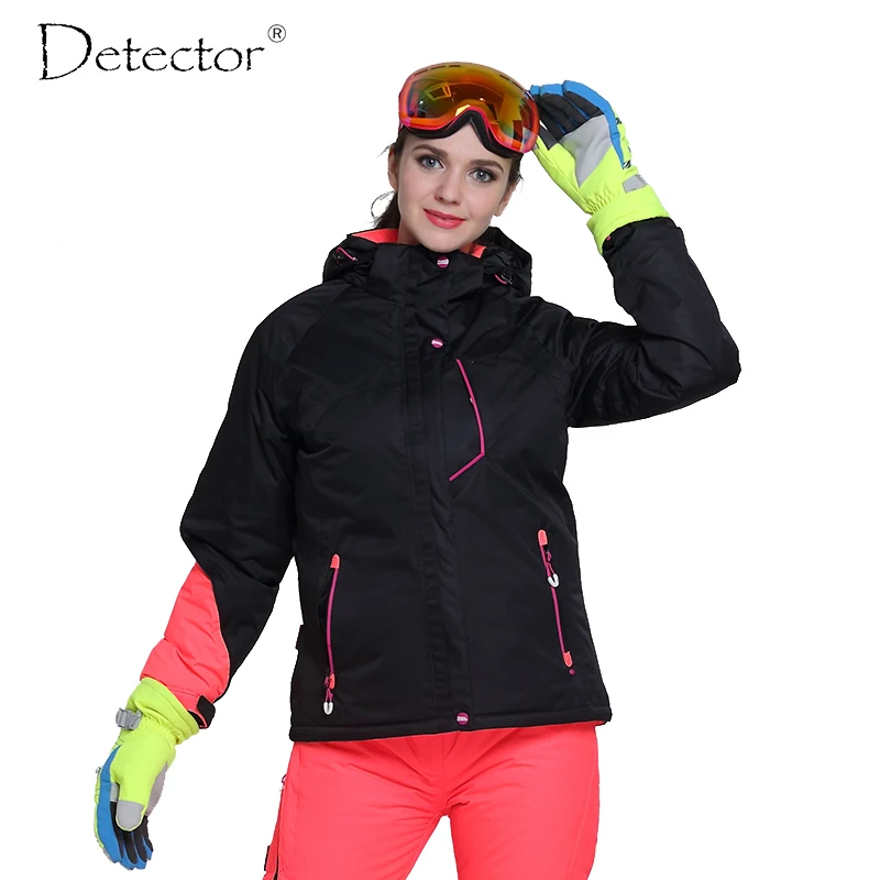 Detector de mujeres chaqueta de esquí de invierno al aire libre ropa de esquí impermeable a prueba de viento Snowboard abrigo