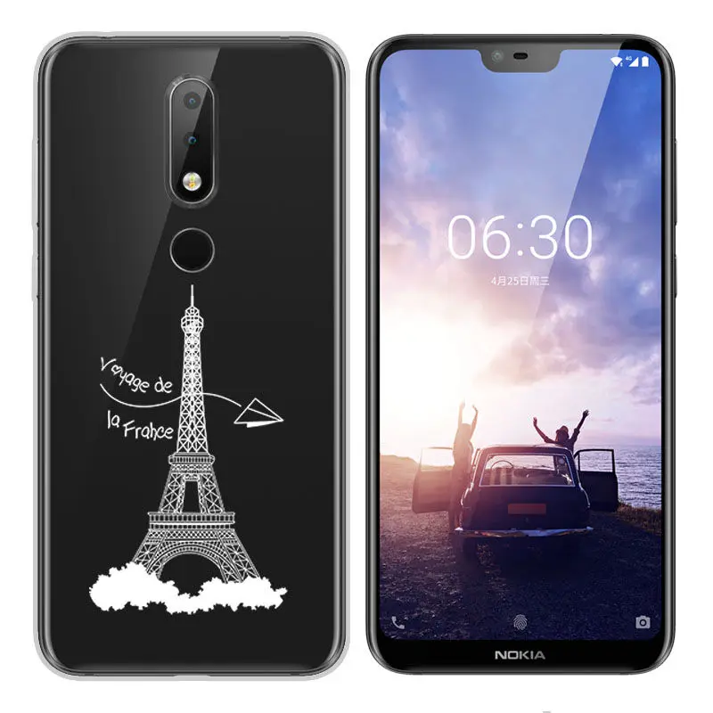 Arvin Silicone Fundas for Nokia X6 2018 Soft TPU Nokia 2 3 5 6 7 8 9 Cover Painted Phone Case for Nokia 3.1 6.1 Smart Back Cover (13)