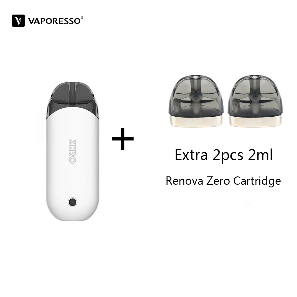 Белый Оригинальная электронная сигарета Vaporesso Renova Zero с 2 мл картриджами 650 мАч батарейный мод VS Vaporesso Nexus Starter электронная сигарета - Цвет: Белый