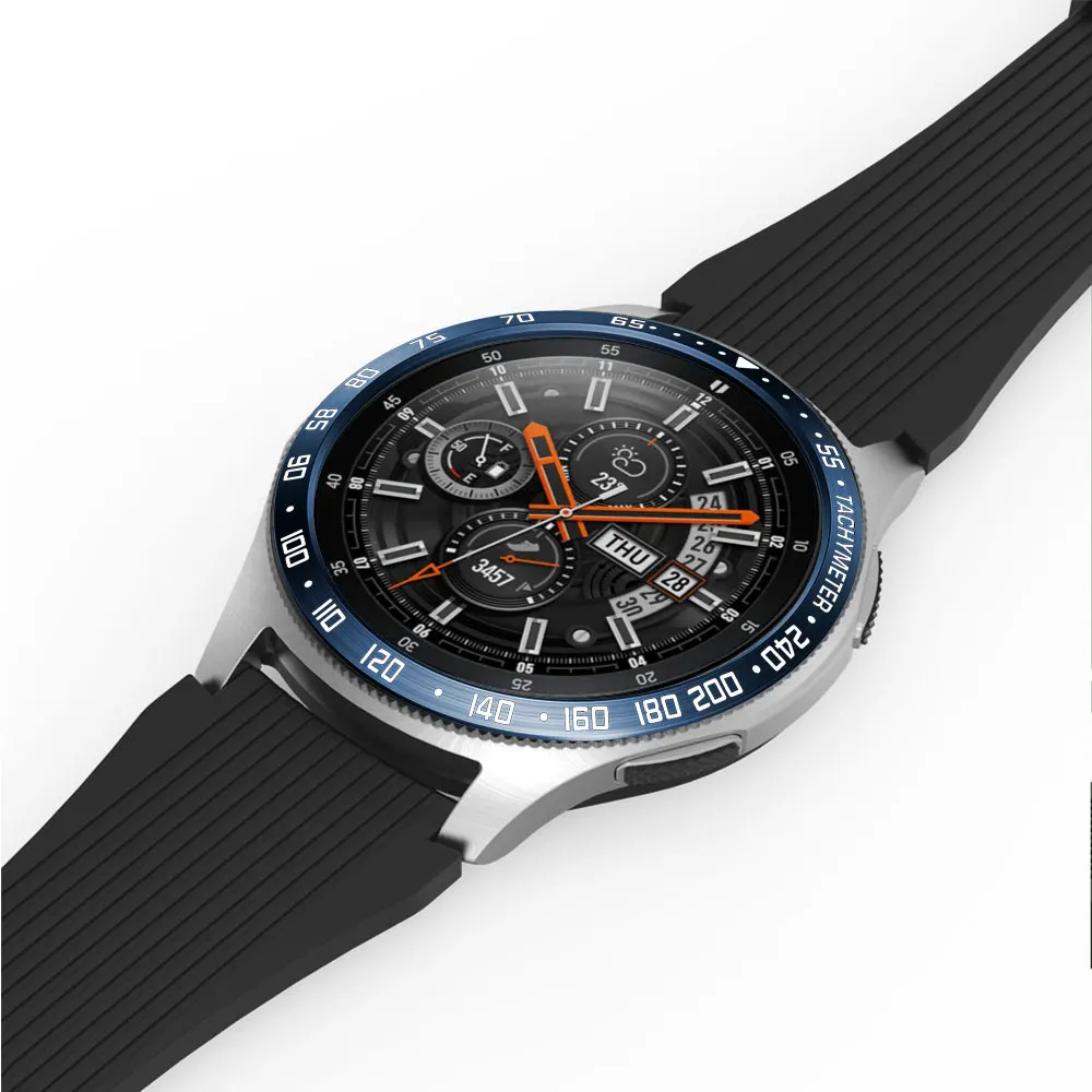 Силиконовый ремешок для samsung gear S3 Frontier/galaxy watch 46 мм часы с окантовкой ремешок против царапин защита Круглый браслет