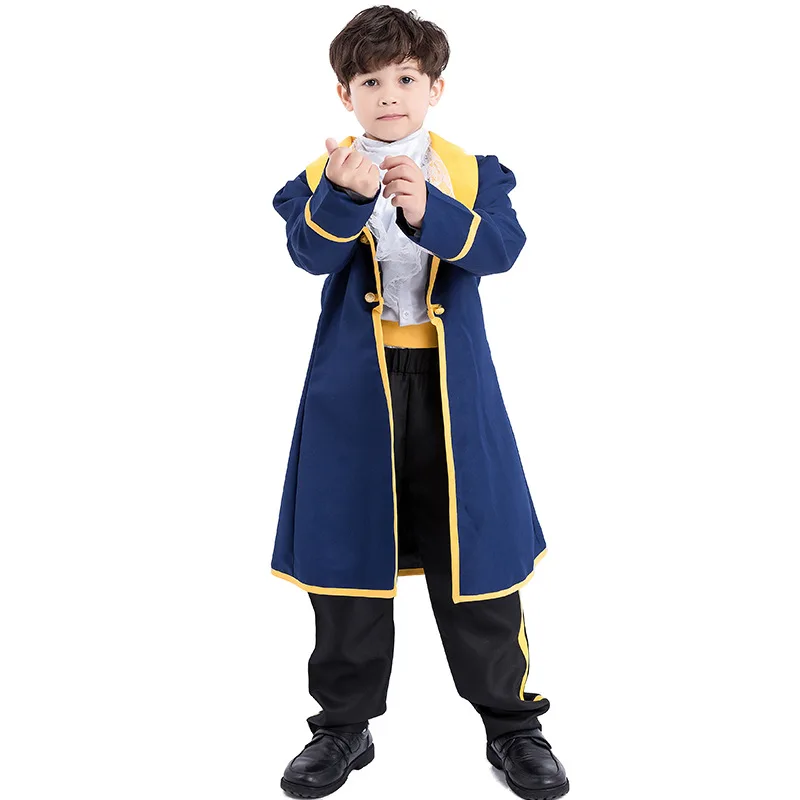 

Halloween Children Beauty and the Beast Prince Adam costume Boy Prince suits Cosplay Costume 3Y-7Y