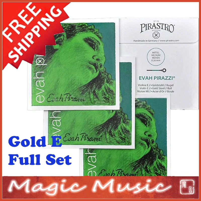 Free shipping! Pirastro Evah Pirazzi Violin Strings Set Ball End Size 4