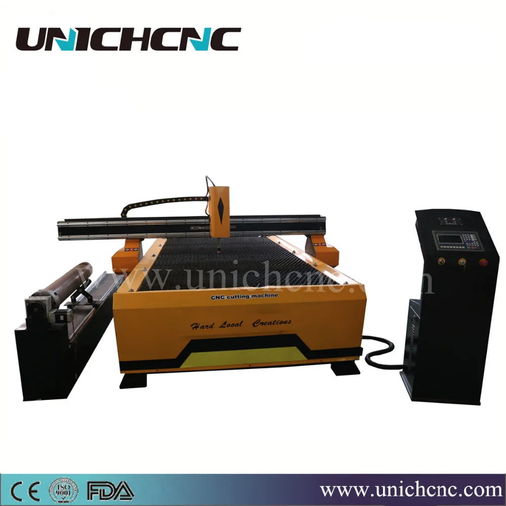 UNICHCNC 1500*3000 мм роторная ось ЧПУ плазменная резка машина Китай