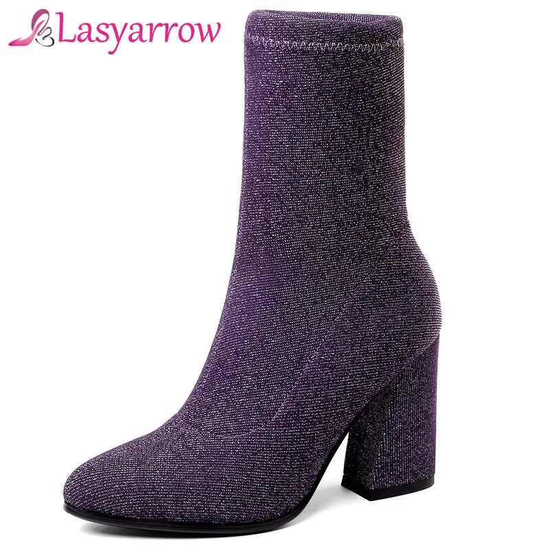 womens sock boots low heel