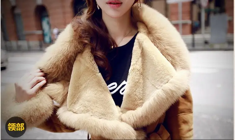 Шуба зима Высокая мода женский роскошный искусственный мех пальто тонкая посадка замшевая из искусственной кожи Длинная Верхняя одежда парки высокое качество