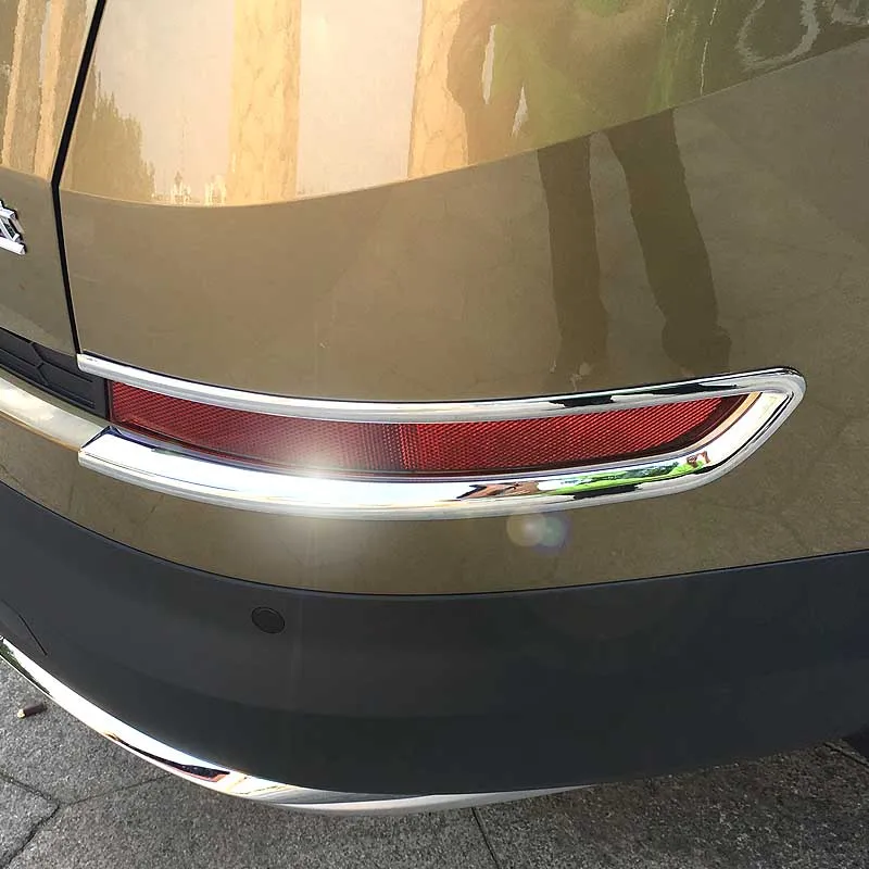 

Fit For Skoda Kodiaq 2017 2018 ABS Plastic Chrome Car rear fog lampshade Cover Trim car styling accessories 2pcs