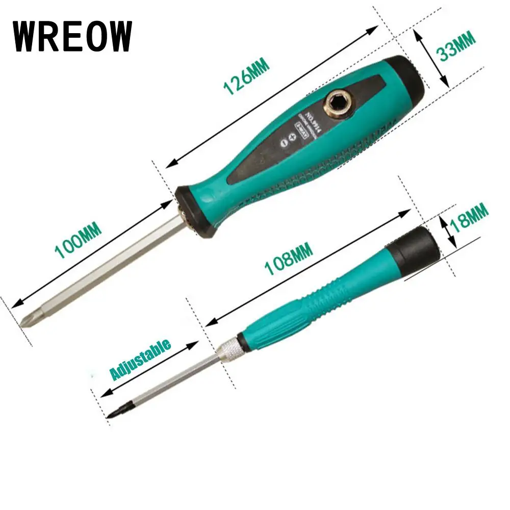 Screwdriver Sets 10pcs Slotted Phillips Flat Head Household Appliances Repair Multi