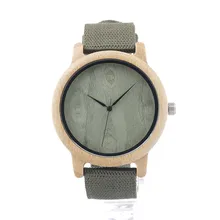 High Quality Bamboo Wooden Wristwatch For Men And Women Luxury Gift Wood Clock With Nylon Straps