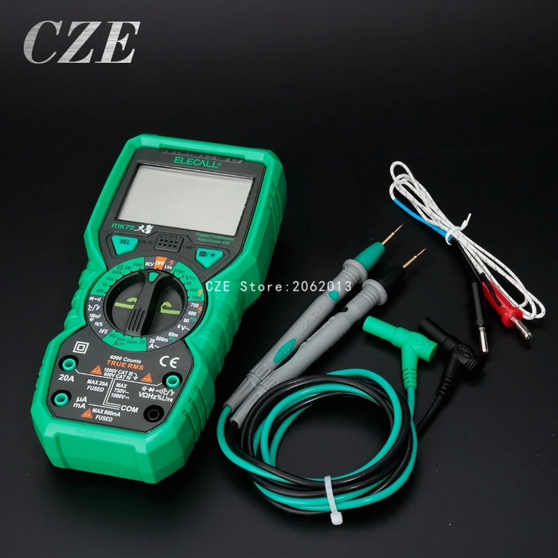 

High Precision Digital Multimeter Handheld Test DC AC Current Voltage Resistance With temperature test MK72