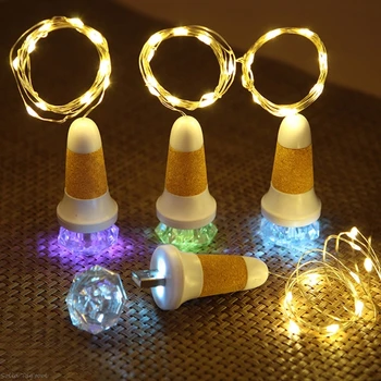 

Wine Bottle Lights USB Rechargeable 7 Color LED Cork Lights for Christmas Party Dls HOmeful