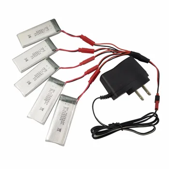 

5PCS 3.7V 900mah lithium Battery With 1 Rechargeable Cable And The US Regulation Charger 8807 8807W Folding Aircraft Battery