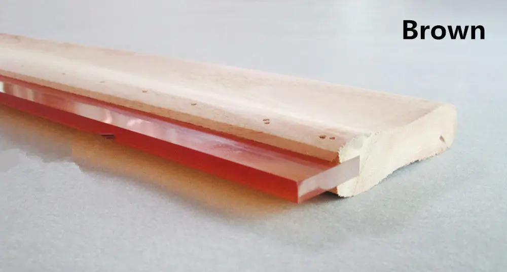 

1Pc 30 x 7mm Screen Print Squeegee Wooden Handle Rubber Blade Ink Scraper