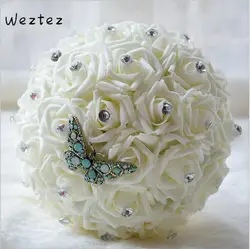 Свадебный букет s ручной работы имитация искусственного цветка букет невесты пена Свадебный букет D535