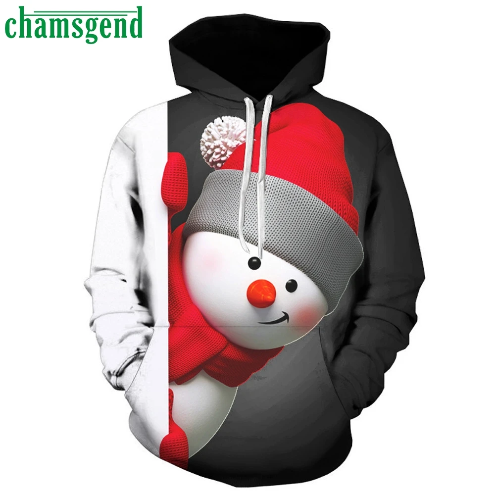 

Chamsgend Plus Size men Sweatshirt 2019 Mens fashion 3D Printed Christmas Pullover Long Sleeve Hooded male Casual Tops Blouse#35