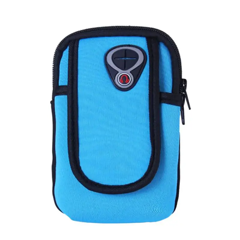 Новое поступление унисекс Спорт на открытом воздухе рука пакет мужчин и женщин фитнес бег дышащий водонепроницаемый чехол Iphone 6 S/Plus 5,2-6 - Цвет: Blue