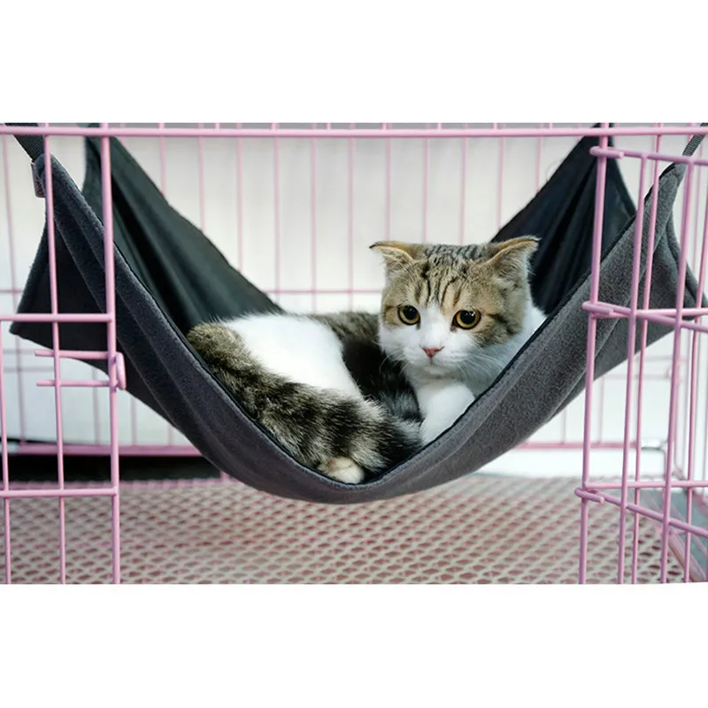 Cat Bed Plush and Waterproof Oxford fabric Double Layers Winter Summer Dual Use Cats Hammock Supplies mascotas gatos hamac | Дом и сад