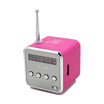 

Portable Mini Speaker Aluminum Alloy Stereo Loudspeaker Music Player With FM Radio Support SD Card QJY99