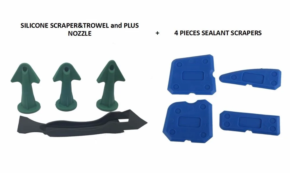 BC-P053-silicone trowel sealant scraper and caulking nozzle