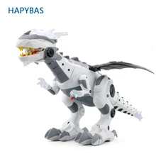 Электрическая игрушка, большой размер, ходячий робот-динозавр, светильник со звуком, механические динозавры, модель игрушки для детей