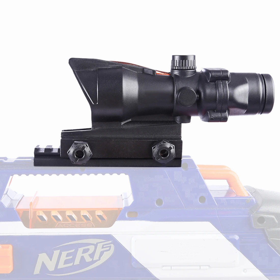 

New Military Tactical Plastic Magnifying Scope Set with 10cm Rail Adapter for Nerf Blaster/ stryfe/N-Strike Elite Infinus