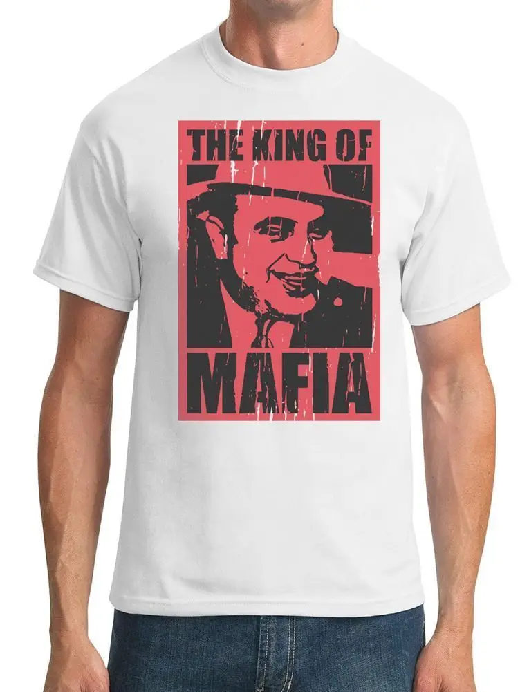 Мужская футболка с надписью King Of Mafia-Al Capone крутая Повседневная унисекс новая