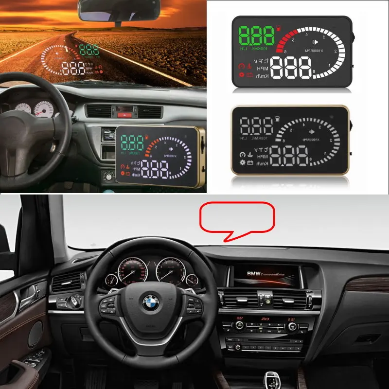 Liislee автомобильный HUD Дисплей для BMW X3 X5 E36 E39 E46 E60 E90 F10 F20 F30-безопасное вождение экран проектор OBD II разъем