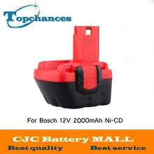 Brand New 12V Ni-CD 2000mAh Replacement Power Tool Battery for Bosch BAT043 2 607 335 692 Bosch 22612 Bosch 23612 Black&Red