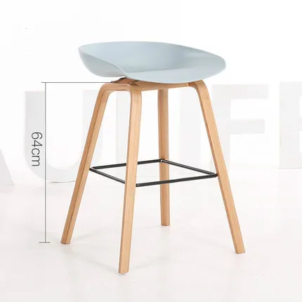 Луи моды барные стулья дождь жизни Nordic твердой древесины творческий, современный, простой дома табурет - Цвет: G1 64cm