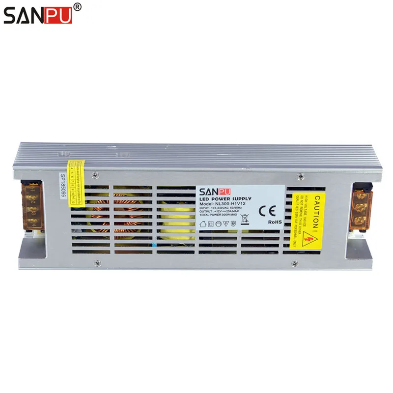 SANPU SMPS 300 Вт 12 В Светодиодный источник питания 25А драйвер переключения постоянного напряжения 220 В 230 В ac/dc вентилятор трансформатора освещения менее 240 Вт