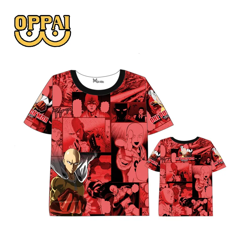 Горячая Новинка Аниме ONE PUNCH MAN футболка для мужчин и женщин с коротким рукавом