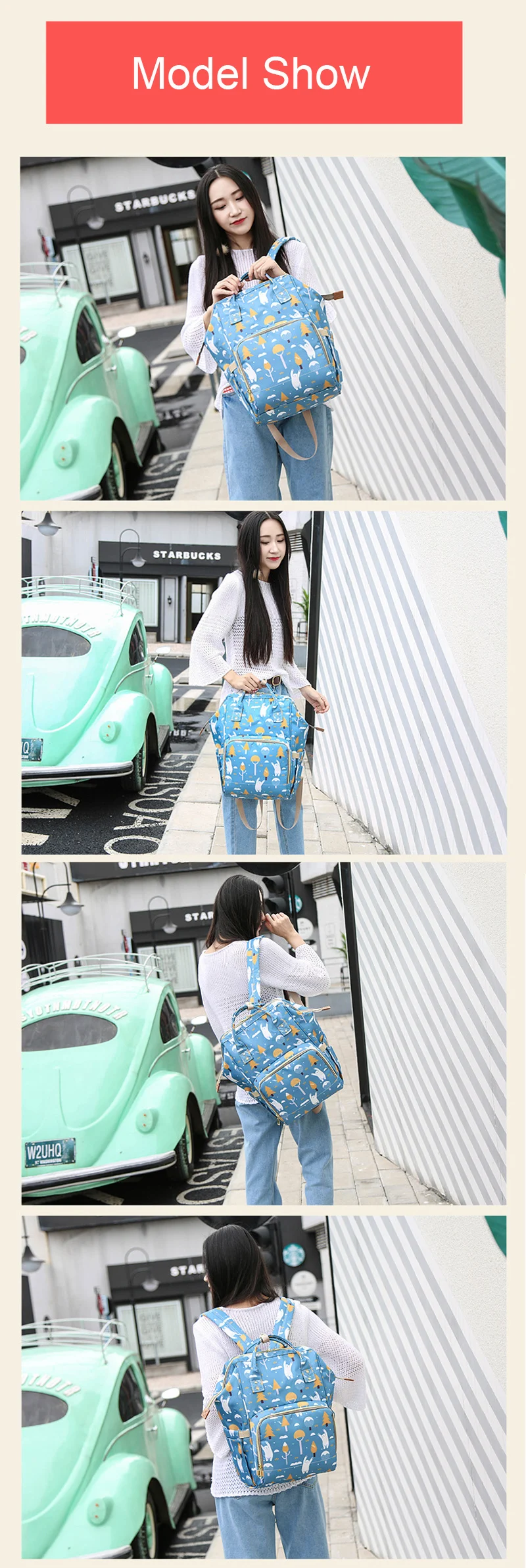 Baby Diaper Bag Mummy Travel Backpack Brand Large Capacity Maternity Nappy Bags Print Wetbag Nursing Bag For Baby Care (27)