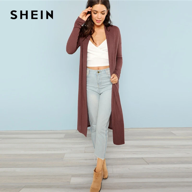 SHEIN Blossom Embroidered Bishop Sleeve Cardigan Autumn