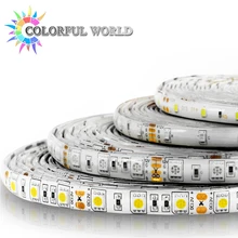 5M LED strip 3528 5050 60pcs/m DC12V LED Light RGB Cold white yellow red green blue Warm white