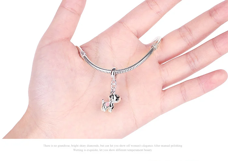 New Arrival Cute Dog Pet Charm Dangle Fit Original Bracelet Pendant Fashion Silver color DIY Jewelry Making