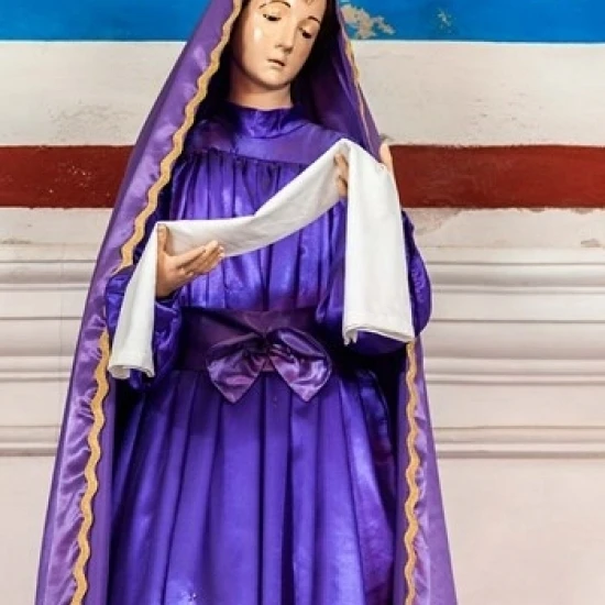 Church of Our Lady of the Remedies idol detail  Luanda  Angola Poster Print by Alida Latham (11 x 16)