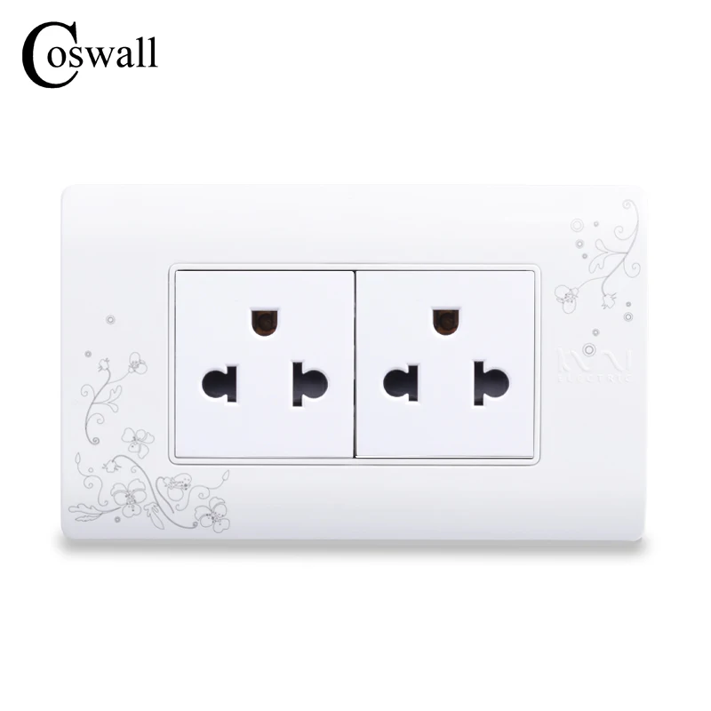 COSWALL 2 Way электрическая розетка США/Таиланд стандартная вилка простой стиль в