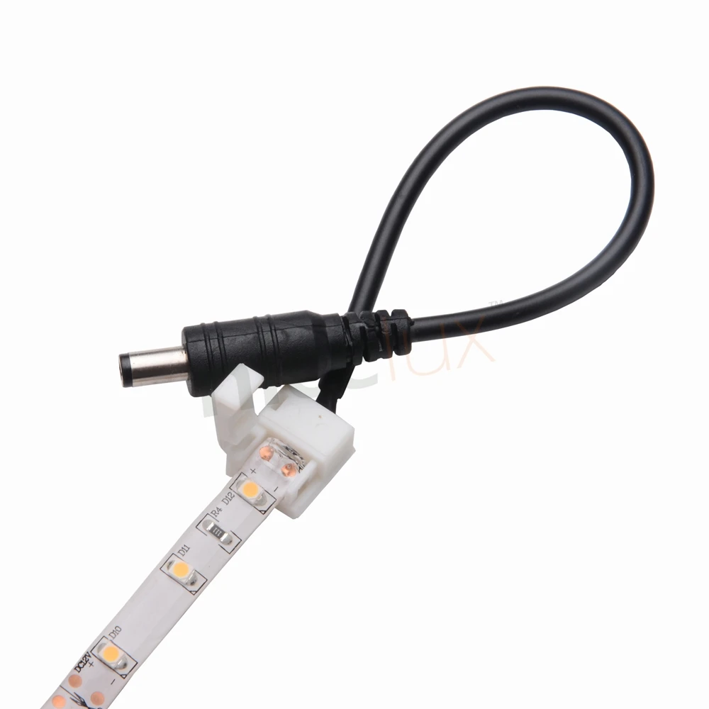 5 шт. 2 Pin Светодиодные ленты Разъем с мужской коннектор питания постоянного тока для 8 мм IP65 Водонепроницаемый 3528 один Цвет светодиодный клейкие ленты света Мощность подключения