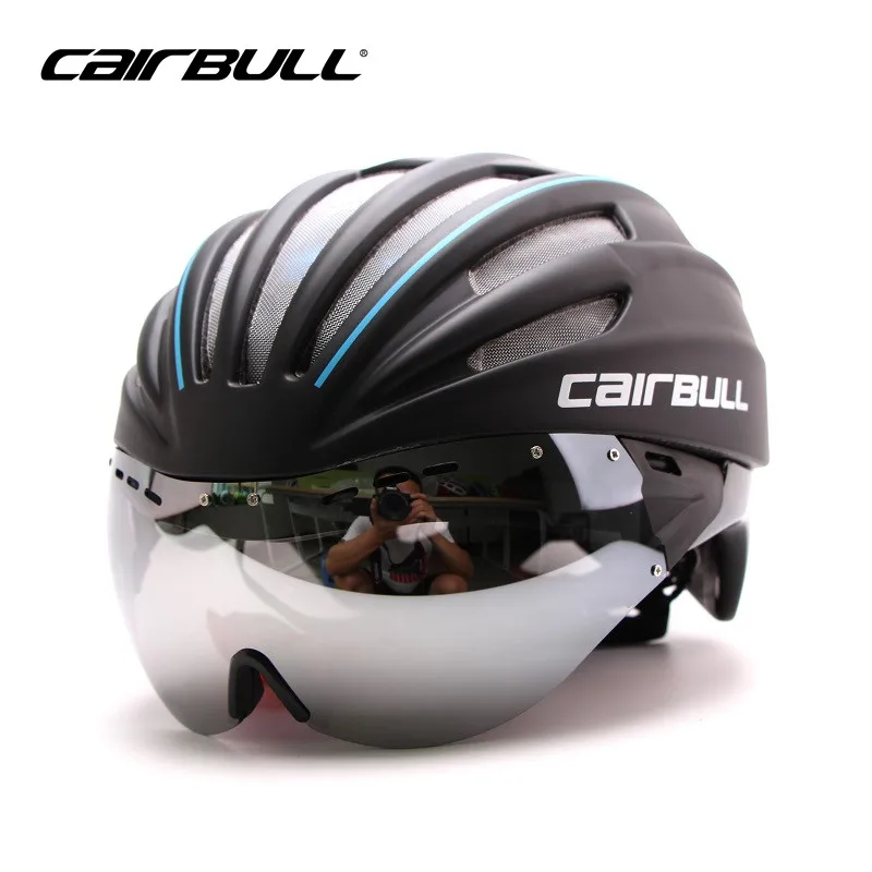 

CAIRBULL Bicycle Helmet EPS+PC TT Goggle Lens Cycling Helmet Ultralight Integrally molded Bike Helmet With 3 Lens