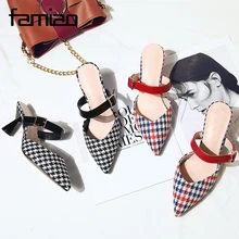 

FAMIAO women pumps high heel 2018 party thin heel black gladiator sandal Nightclub Women's shoes sandalias mujer modern vintage