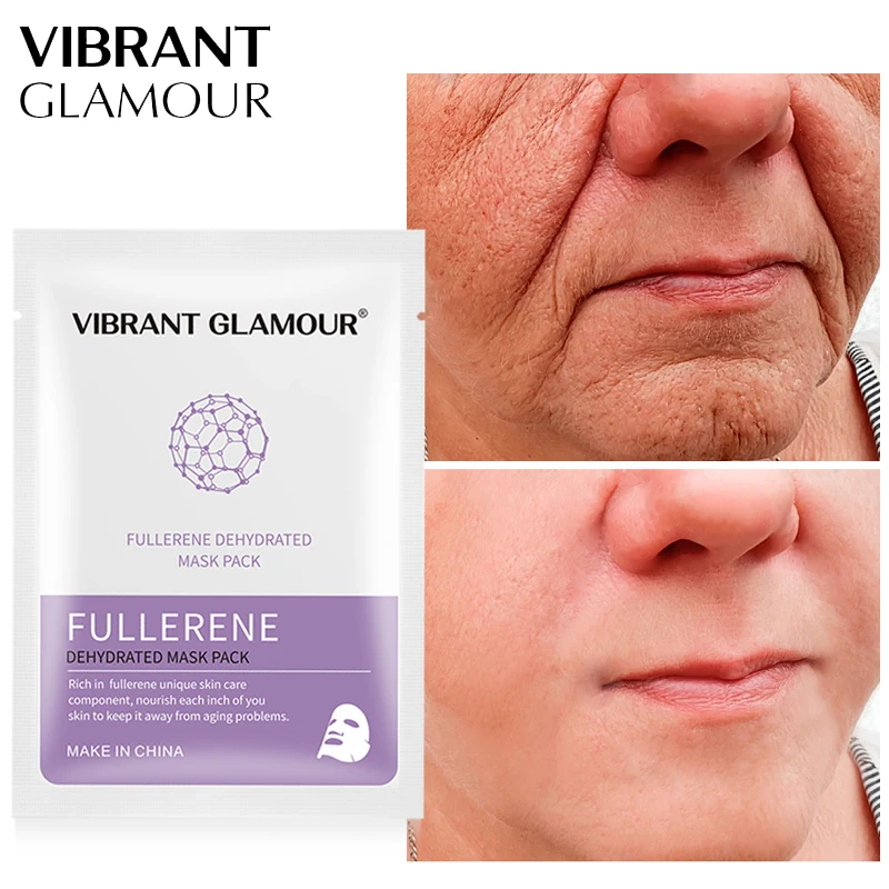 

VIBRANT GLAMOUR Fullerene Face Mask Anti-wrinkle Shrink Pores Whitening Lighten Black Spots Lifting Tightening Hydration Skin
