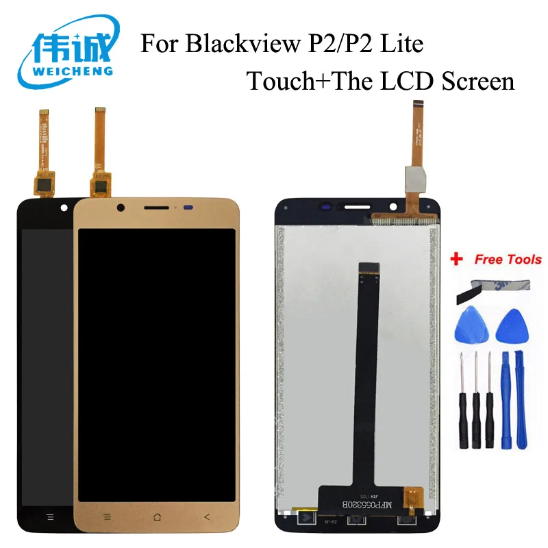 

WEICHENG Top Quality Touch Panel For Blackview P2 lite p2lite LCD Display Digitizer Screen Complete Assembly +tools