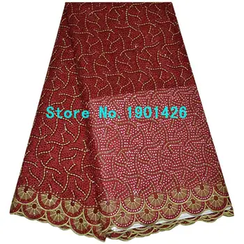 

2017 New High Quality Swiss Lace Fabric African Dry Cotton Lace Fabric For Christmas Dress 5 Yards/Lot XY3784