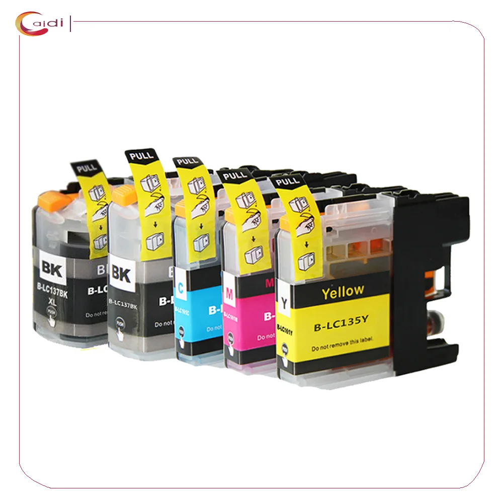 5Pack ink cartridge for brother LC137 / LC135 XL BK C M Y compatible